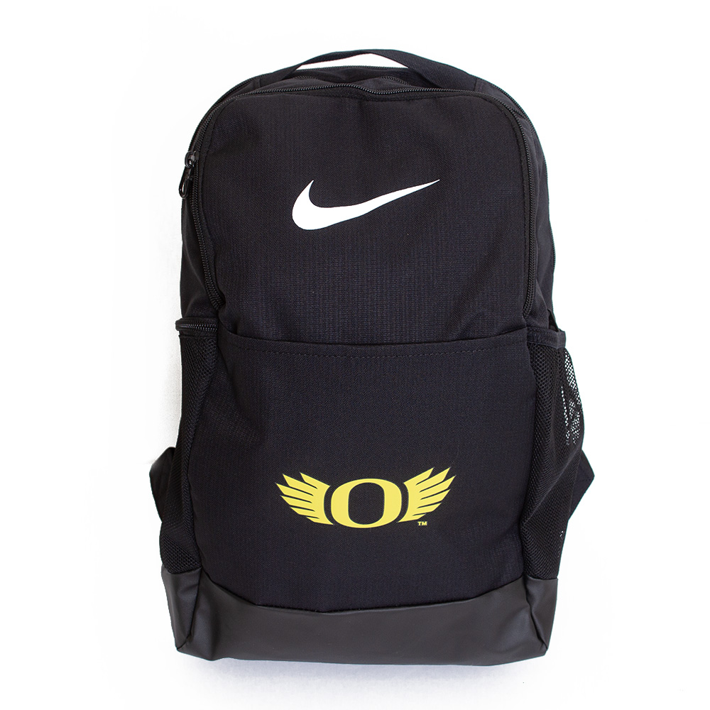 Black Nike Brasilia 24 w Yellow O with Wing Backpack